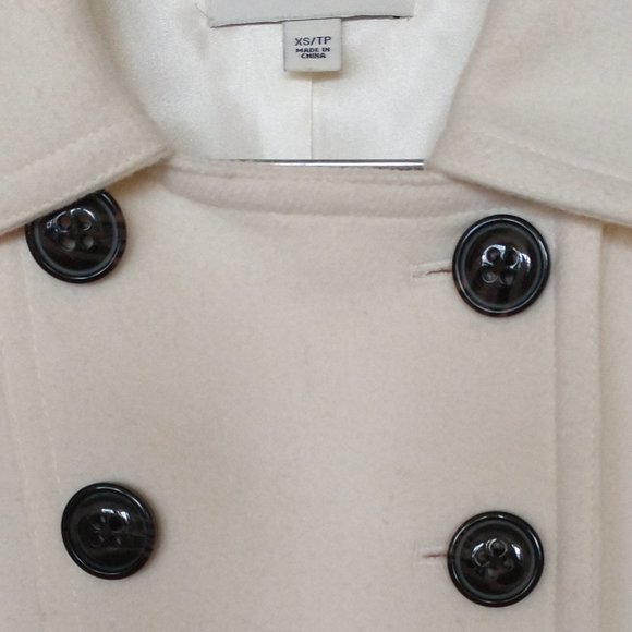 Women's Banana Republic like new Size XS wool blend double breasted coat - Picture 3 of 8